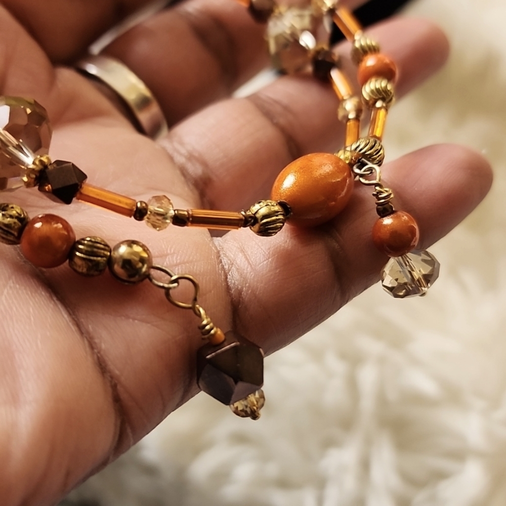 Beautiful Handcrafted Beaded Double Loop Wrap Bra… - image 4